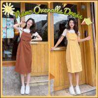 #JS17001⛺Nano overalls dress⛺เอี้ยมกระโปรง เอี้ยมผ้าลูกฟูก เอี้ยมสีเอริท์โทน เอี้ยมหมี เอี้ยมผูกไหล่ ชุดไปคาเฟ่ ชุดแคมป์ปิ้ง