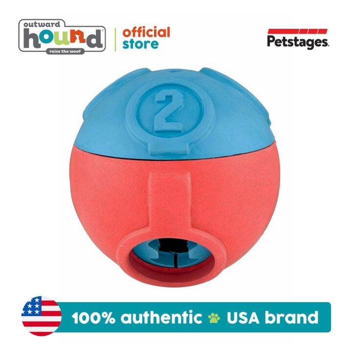 petstages challenge ball treat dispensing dog toy