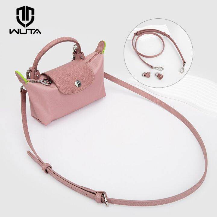 wuta-bag-strap-for-longchamp-mini-bag-accessories-transformation-crossbody-strap-punch-free-genuine-leather-shoulder-strap-set