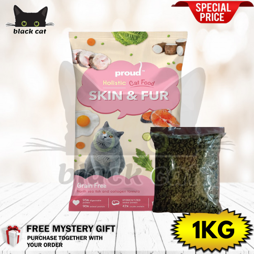 Proud Holistic Cat Food Skin & Fur Makanan Kucing Berkhasiat 1kg (REPACK) Lazada