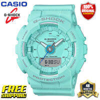 ต้นฉบับ G Shock GMAS130 ผู้หญิงนาฬิกาสปอร์ตคู่แสดงเวลา 200 เมตรกันน้ำกันกระแทกและกันน้ำเวลาโลก LED อัตโนมัติแสงเลดี้ข้อมือกีฬานาฬิกาที่ GMA-S130-2APR