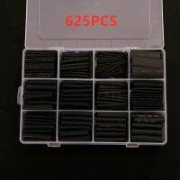 625PCS Heat Shrink Tubing Kit Heat Shrink Wrapping Cable Thermoresistant Tubes Wire Wrap Ratio 2:1 Sleeve Cable Assortment Case Electrical Circuitry P