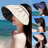 Adjustable Wide Brim Sun Hat Summer UV Protection Beach Fishing Visor Foldable Multifunctional Cap for Travel Outdoor