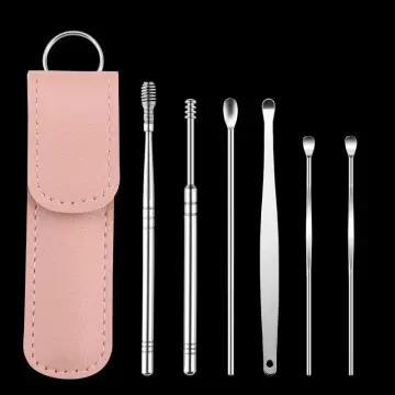 6PCS Ear Wax Removal Kit Ear Wax Remover Pickers Stainless Steel Earpick Ear  Pick Cleaner Ear Cleaner Spoon Ear Care Cleaning Tools 