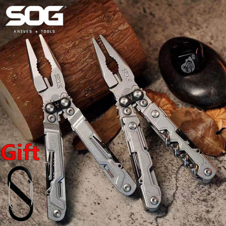 SOG PL1001 EDC หลายเครื่องมือมีดพับคีมยุทธวิธีป้องกันตัวเองอยู่รอดล่า ...