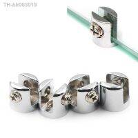 ☸ 4Pcs 6-8mm Glass Brackets Zinc Chrome Alloy Shelf Holder Support Clamp