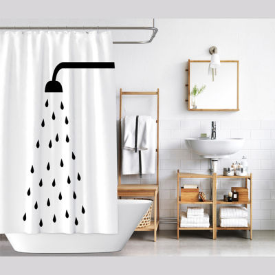 Multi Size Shower pattern shower curtain Bathroom accessories with Hooks waterproof fabric bath curtain for home bathroom decor