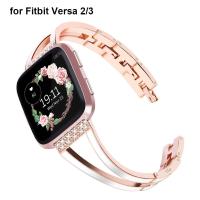 สายโลหะสำหรับ Fitbit Versa 2 3 4 Watchband สร้อยข้อมือเพรียวบางสำหรับสายนาฬิกา Fitbit Sense สำหรับ Versa Lite