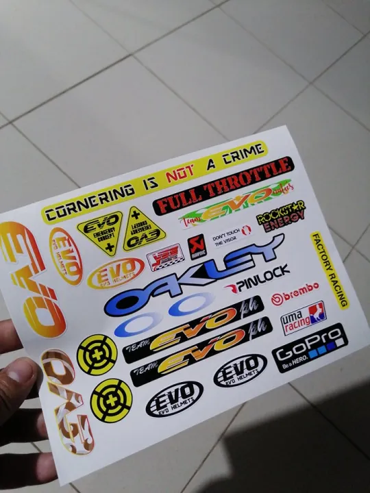 EVO Oakley Helmet Sticker Pack | Lazada PH