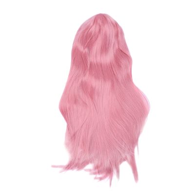 80cm Long Straight Cosplay Wig Multicolor Heat Full Resilient Wigs (Pink)