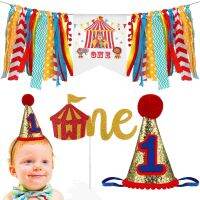 Birthday 1St Banner Decorationsfirst Supplies Circus Party Hat Chair High Kit Decoration Baby Boyset Carnival Highchair Girl