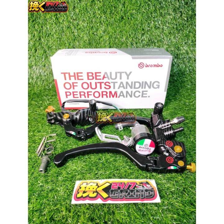 BREMBO RCS 19 BRAKE MASTER CARBON w/FREE FLUID RAIDER / WAVE XRM CLICK