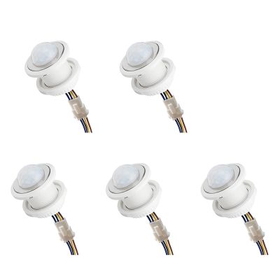 5X Mini Motion Sensor Light Switch 110-220V PIR Sensor Smart Detection Time Delay Adjustable Infrared Induction Detector