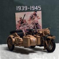 1:24 B M W R75 World War II The Germans Africa Corps Side Three-Wheeled Motorcycle Military Model MG42 Machine Gun