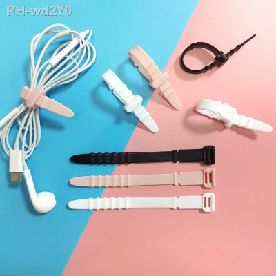 Silicone Cable Straps Wire Organizer Ties Charger Cord Management Clip Mouse Earphones Reusable Tape for Home Storage Supplies