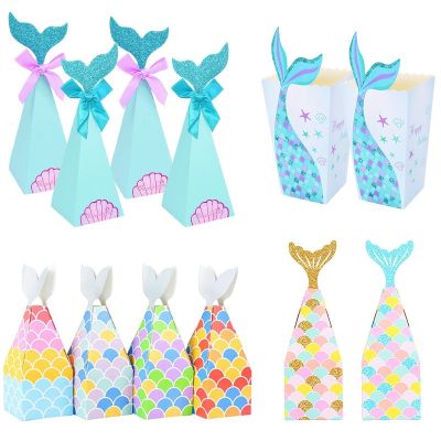 【YF】❄☏  10Pcs Tail Paper Boxes Kids Little Birthday Decoration Baby Shower Supplies