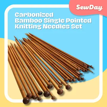 36CM High Quality Set 36pcs Single Pointed Bamboo Knitting Needles