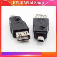 KYLE Wild Shop Universal USB 2.0 A To Mini B 5-Pin Male Adapter For Mini Type-A B Jack Splitter Smart Phone OTG Converter