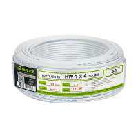 สายไฟ THW IEC01 RANZZ 1x4 ตร.มม. 50 ม. สีขาวTHW ELECTRIC WIRE IEC01 RANZZ 1X4SQ.MM 50M WHITE **ลดราคาจัดหนัก **