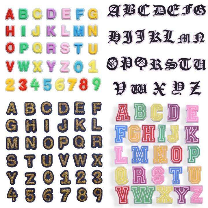 Crocs Jibbitz Pins 24 letters DIY Combined Shoes Charm Button Lazada PH