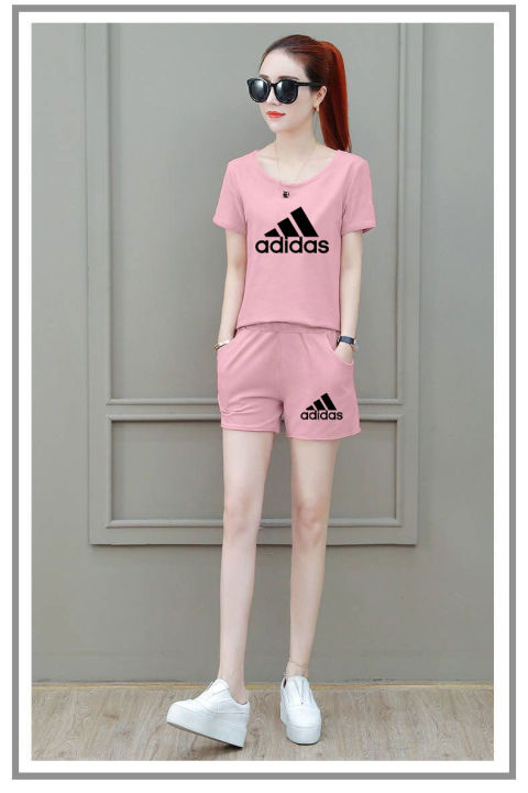 ปลีก-ส่ง-ชุดเซ็ทผู้หญิงเสื้อ-กางเกงขาสั้น-ชุดแฟชั่นผู้หญิง-ชุดกีฬาผู้หญิงสไตล์เกาหลี-mm302-yy303