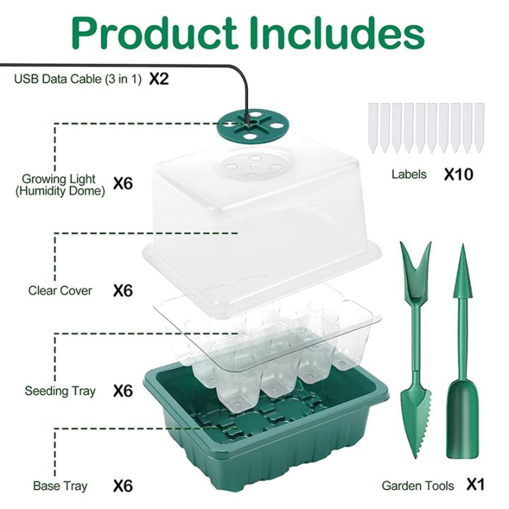 seed-starter-tray-with-light-6pcs-seed-starter-kit-with-grow-light-seedling-starter-trays-with-humidity-domes