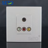 SeTo 86 Type Single Port RCA AV Audio + TV Panel Wall Plate Socket Keystone Faceplate