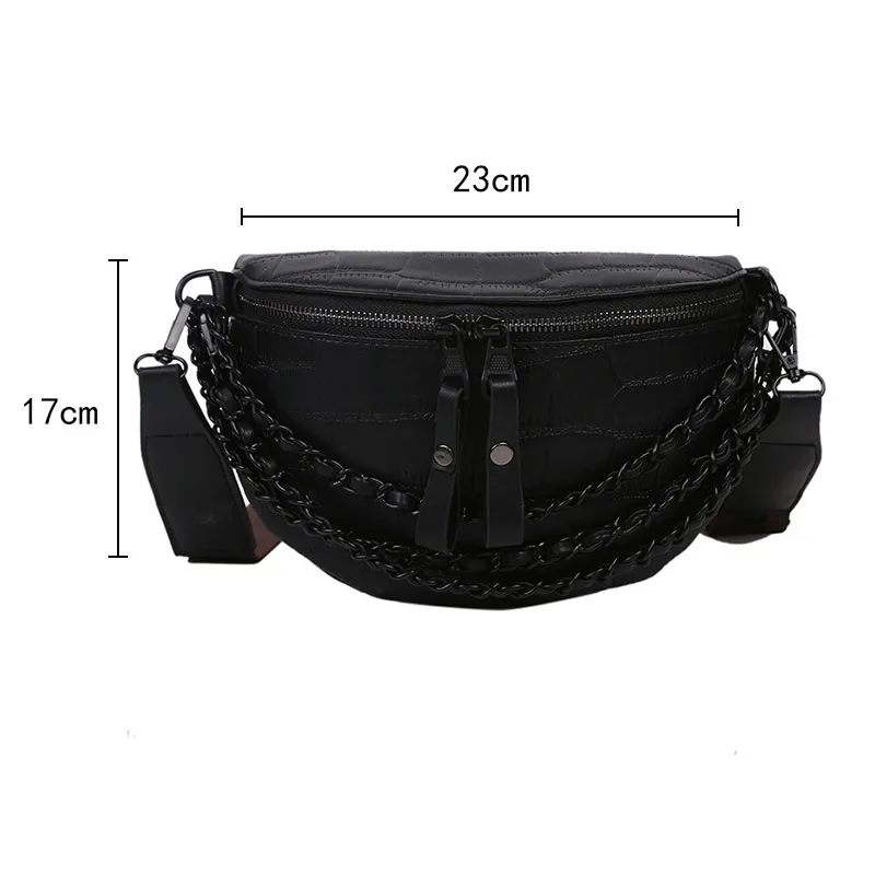 Luxury Fanny Pack High Quality Waist Bag Thick Chain Shoulder Crossbody  ChestBag