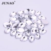 JUNAO 13x18mm Oval Rhinestones Flatback Strass Glue Scrapbook Beads Stones Crafts