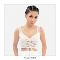 [VALENTIER] RE-EDITION Lace Bra Top บรา เสื้อ เสื้อสายเดี่ยว สายเดี่ยวลูกไม้ เสื้อสีขาว ชุดออกงาน เสื้อเที่ยวทะเล เสื้อผ้าแฟชั่นผู้หญิง