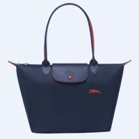 ℗ ของแท้100 LONGCHAMP แฟชั่น HANDBAG FOLDING ไนลอนกระเป๋าสะพายไหล่ L2605619556 SMALL Navy