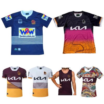rugby and Australia INDIGENOUS [hot]New name number brisbane jersey broncos rugby 2023 style Custom shirt Broncos Brisbane