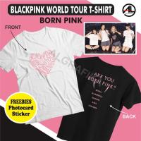 oversize T-shirt เสื้อยืด พิมพ์ลาย Blackpink BORN PINK WORLD TOUR 2022 KPOP JISOO LISA S-5XL