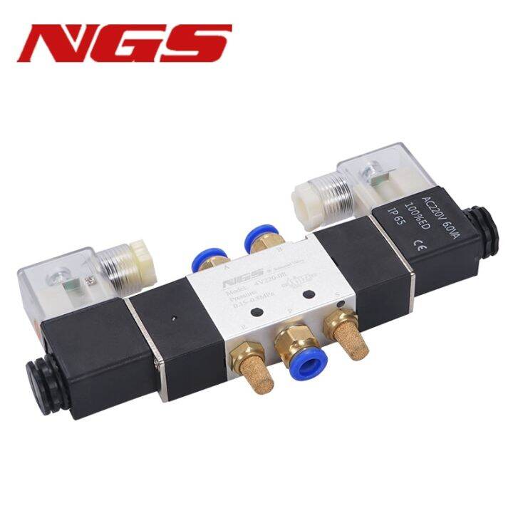 4v220-08-5ทาง2ตำแหน่ง1-4-วาล์วขดลวดนิวเมติกอากาศ-dc12v-ac220v-ac110v-dc24v-ขนาด4มม-6มม-8มม-10มม-12มม