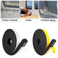 Thick Black Foam Sponge Rubber Strip Tape Waterproof Single Sided Adhesive Anti-collision Window Door Seal Strip 2mx 30mm x 30mm Decorative Door Stops