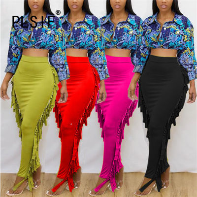 Women Summer Casual Sexy Solid Long Maxi Skirt Party Club Female Sexy Beach Skirt Femme