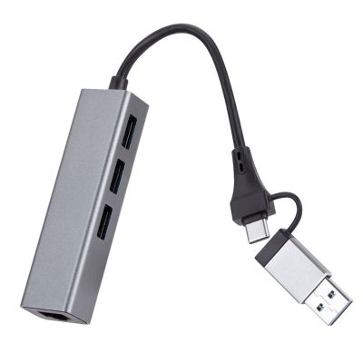 ฮับ USB หลายพอร์ต3.0 USB C ยูเอสบีอีเธอร์เน็ต USB กับฮับ RJ45ฮับ10/100/1000Mbps ตัวแปลงเครือข่าย USB Type-C สำหรับ Macbook เสี่ยวหมี่ Pro Feona