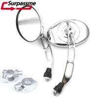 10MM Chrome Motorcycle Rear View Mirrors 7/8 22mm Handlebar Rearview Side Mirrors For Cruiser Chopper Sport Bike ATV Scooter Mirrors