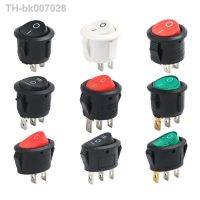 ┇✓♂  Push Button Circle Rocker Switch Pin Position 250V Snap-in Light On Off On Smart Eletronics Switches Waterproof Cap Cover Led