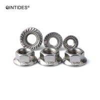 QINTIDES M3 M4 M5 M6 M8 M10 M12 M14 M16  Hexagon nuts with flange 304 stainless steel Flange nuts Nails Screws Fasteners