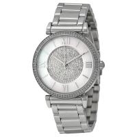 นาฬิกาผู้หญิง MICHAEL KORS Caitlin Silver Crystal Pave Dial Ladies Watch MK3355