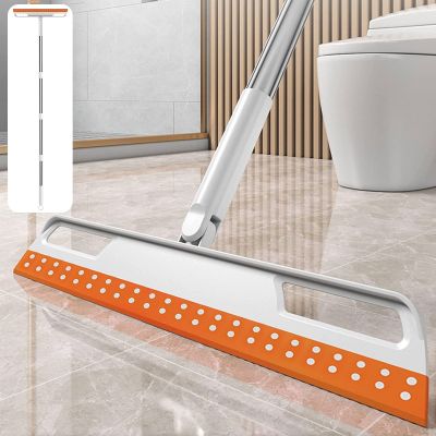 hot【DT】℗  56 In Floor Squeegee Household Broom with 4 Removable Poles 180-Degree Adjustable Knuckle Joint for Shower