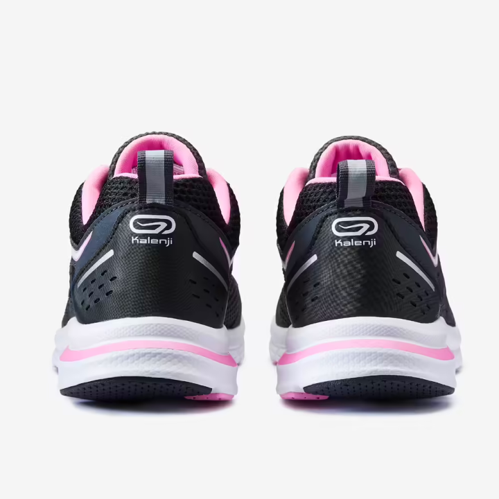 kalenji-รองเท้า-รองเท้าวิ่ง-รองเท้าวิ่งผู้หญิง-รุ่น-run-active-ของคาเลนจิ-kalenji-สีดำ-ชมพู-น้ำหนักเบา-พื้นส้นเท้าดูดซับแรงกระแทกได้ดี
