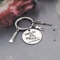 KLKLJYFI 1PC tooth Key CHAIN เครื่องมือทันตกรรมพวงกุญแจสำหรับของขวัญทันตแพทย์