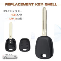 KEYECU 2PCS ชิป4D65 TOY43ใบมีดเปลี่ยน Transponder Key Shell Fob สำหรับ2001 2002 2003 2004 2005 Suzuki Liana