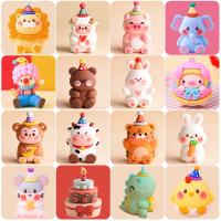 【CW】✙  Jungle Toppers Soft Rubber Cartoon Animals Decoration 1st Birthday