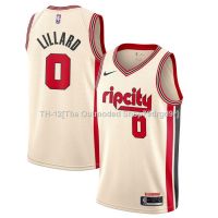 ▤┅๑ 2021 new men Portland Trail Blazers 0 Damian Lillard embroidery basketball jerseys jersey city beige