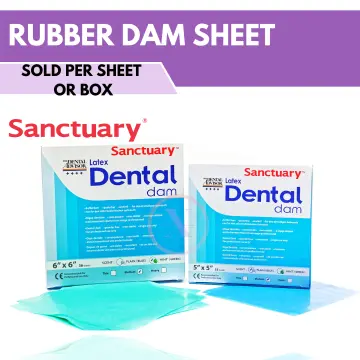 36Pcs Dental Dam, Non Sterile Natural Dental Rubber Dam, Latex Rubber Dam  Sheets 6''X6'' Dentistry for Oral. (6''x6'', Blue)