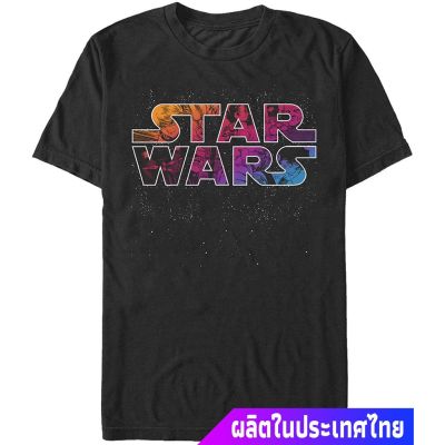 เสื้อยืดสีพื้นไซส์ใหญ่ STAR WARS Mens Anime Glow Logo T-Shirt sale Star Wars สตาร์ วอร์สS-5XL