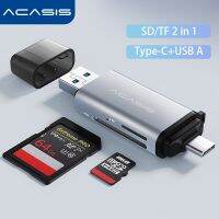 Acasis 2 In 1เครื่องอ่านการ์ดประเภท-C เพื่อ USB TF แผงขยายสัญญาณ Ipone/macbook/android สนับสนุนช่องเสียบบัตรฟังก์ชัน OTG